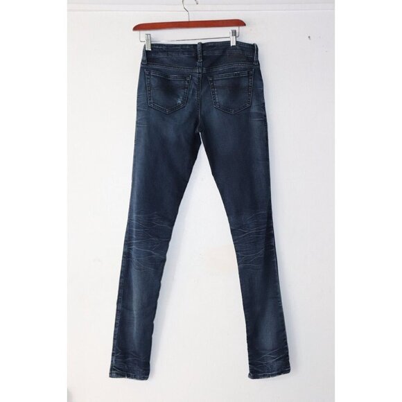 Diesel Womens Size 25 XS Dark Blue Grupee Jeans Sweat Pants Skinny Stretch Denim - Picture 7 of 8